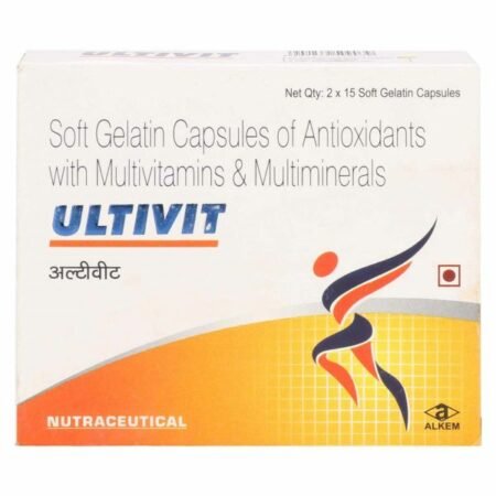 Ultivit Cap Sport One Daily, Ultivitamins, Multiminerals, Anti-oxidants, Amino Acids with Joint & Energy Blends, Nutrition Supplement for bodybuilding & gym goers (15 Tablets)