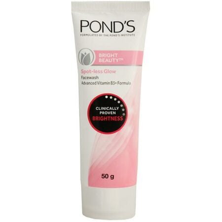Pond's Bright Beauty Spot-less Glow Face Wash With Vitamins B3+ Formula (50 g)