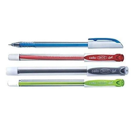 Cello Stylo Gel Pen (1Pcs,5Pcs) (Blue,Black,Red,Green)