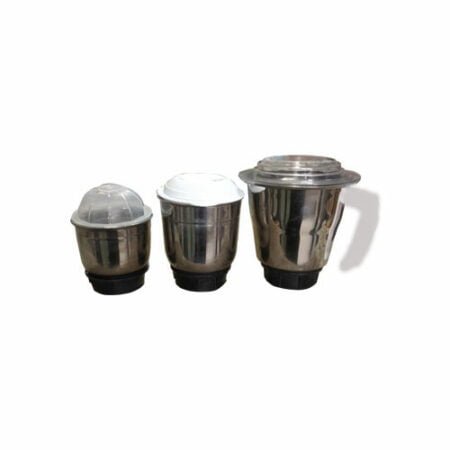 NaMan Sets of 3 Steel Jars (1 Small Jar, 1 Medium Jar, 1 Large Jar)Mixer Grinder
